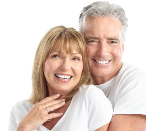 Couple, both with a brilliant smile
